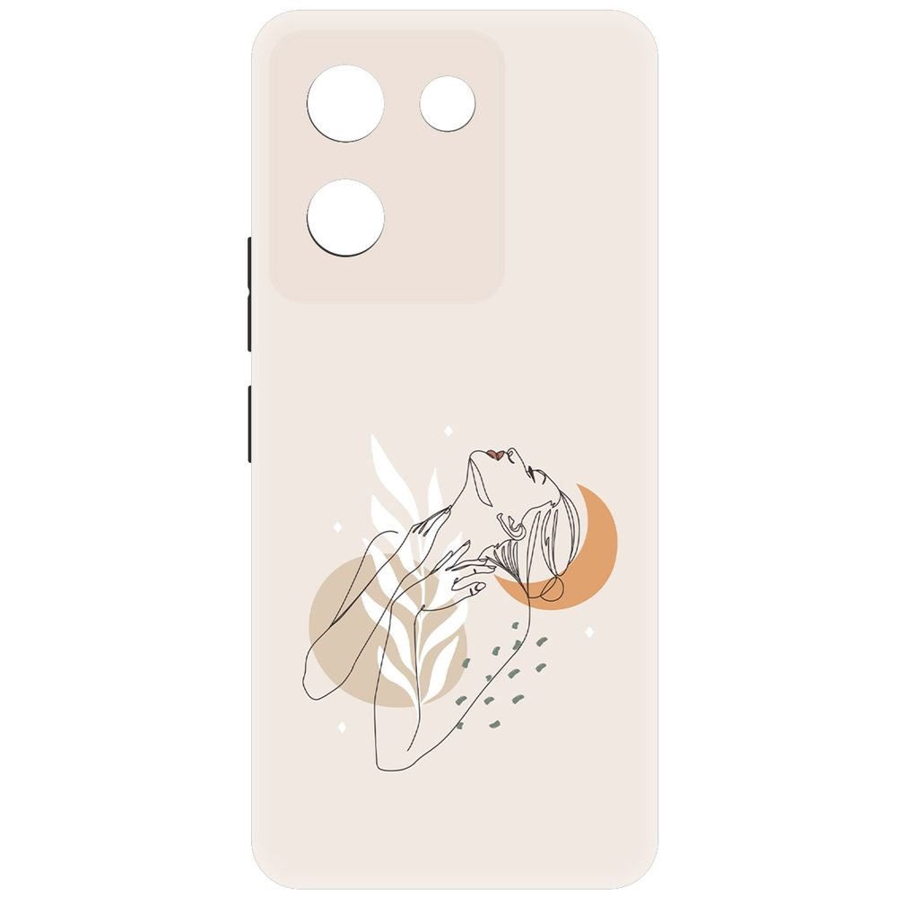 

Чехол-накладка Krutoff Soft Case Женственность для Vivo Y27s черный