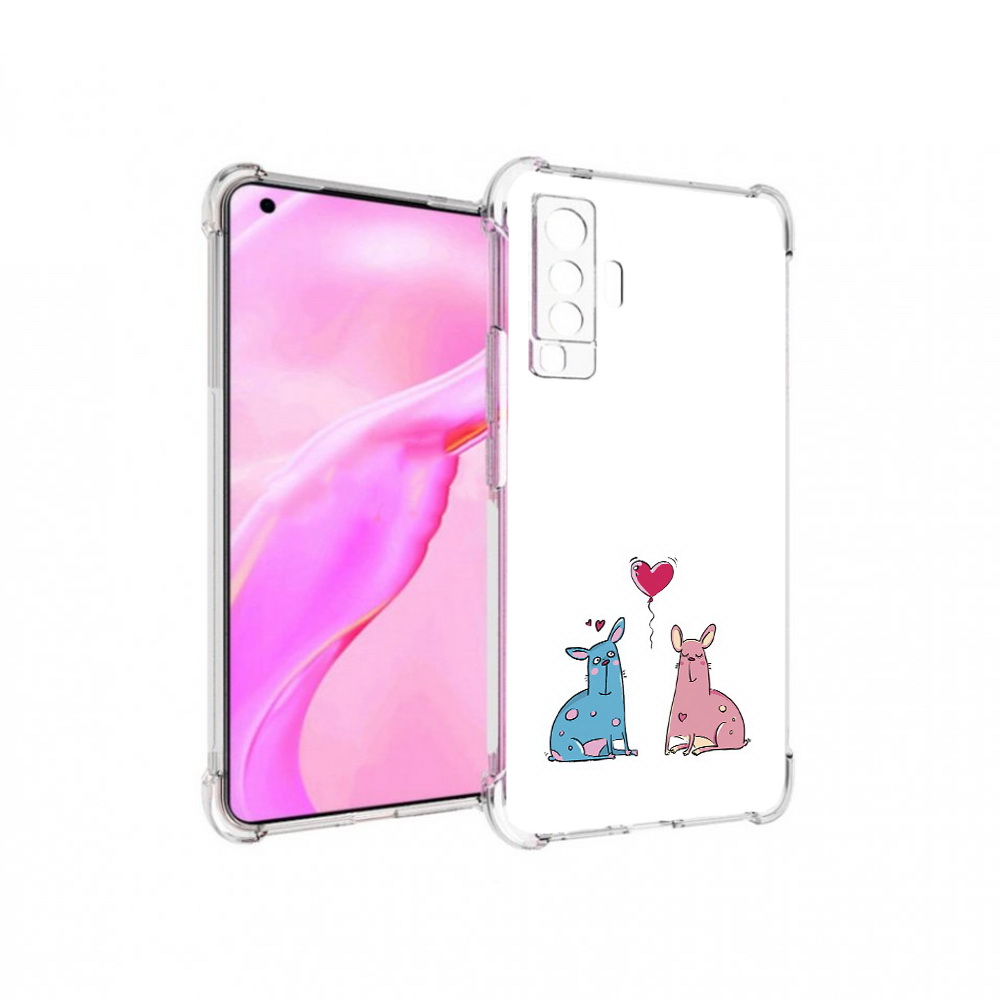 Чехол MyPads Tocco для Vivo X50 Лама любовь (PT226969.391.102)