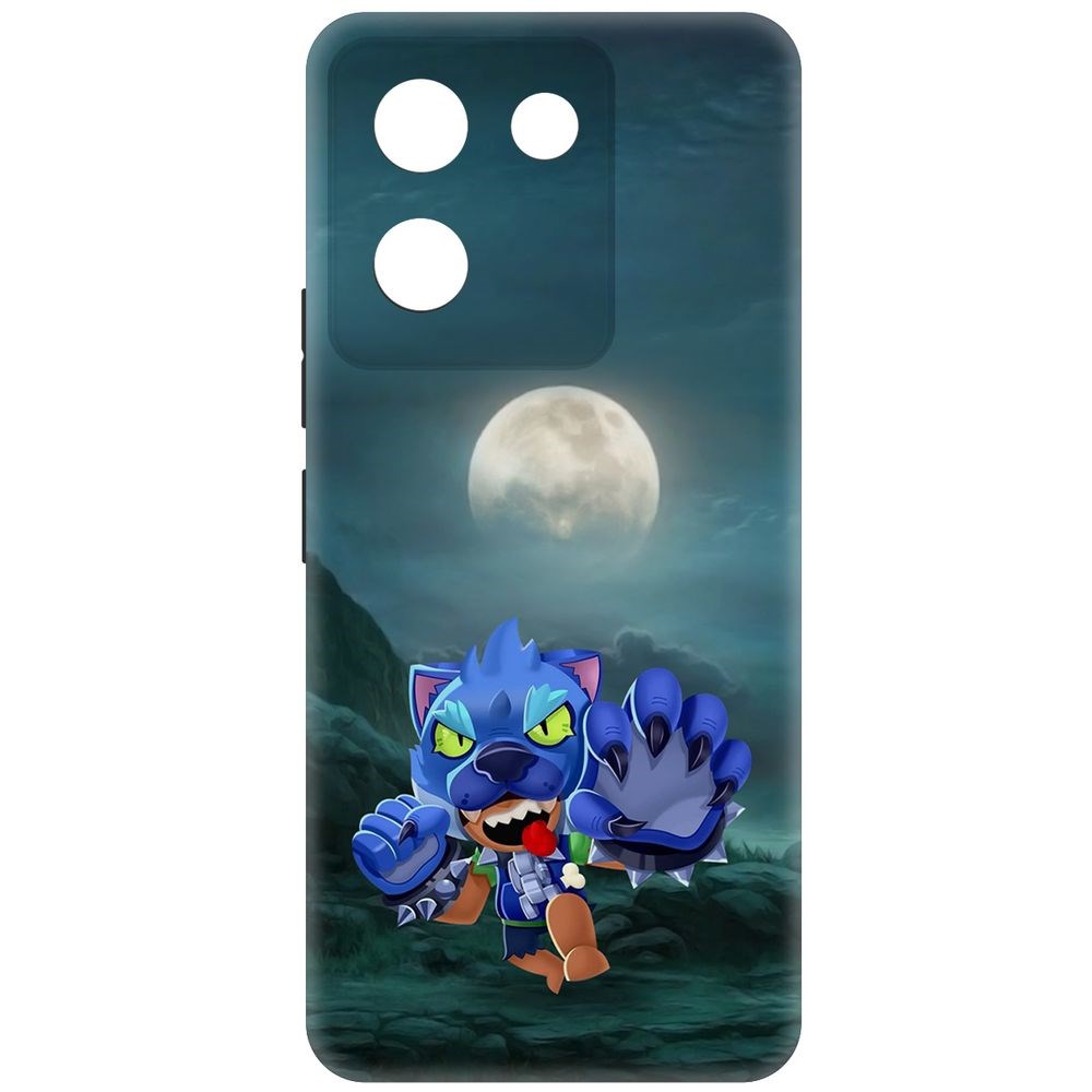 

Чехол-накладка Krutoff Soft Case Brawl Stars - Оборотень Леон для Vivo Y27s черный