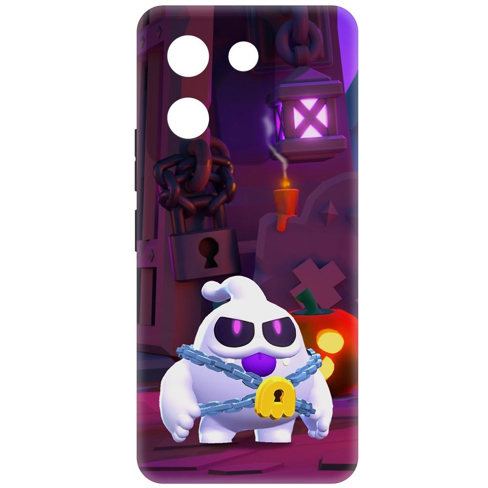 

Чехол-накладка Krutoff Soft Case Brawl Stars - Призрак Скуик для Vivo Y27s черный