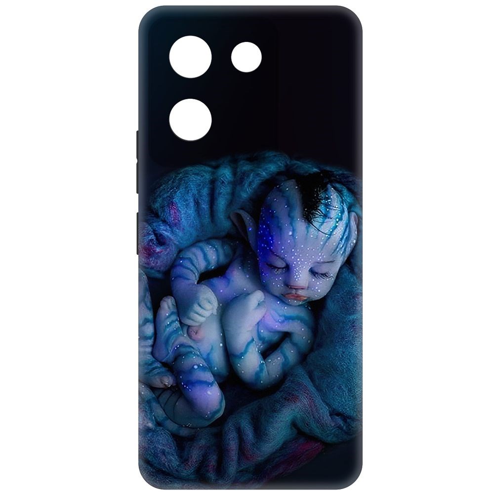 

Чехол-накладка Krutoff Soft Case Аватар - Малышка для Vivo Y27s черный