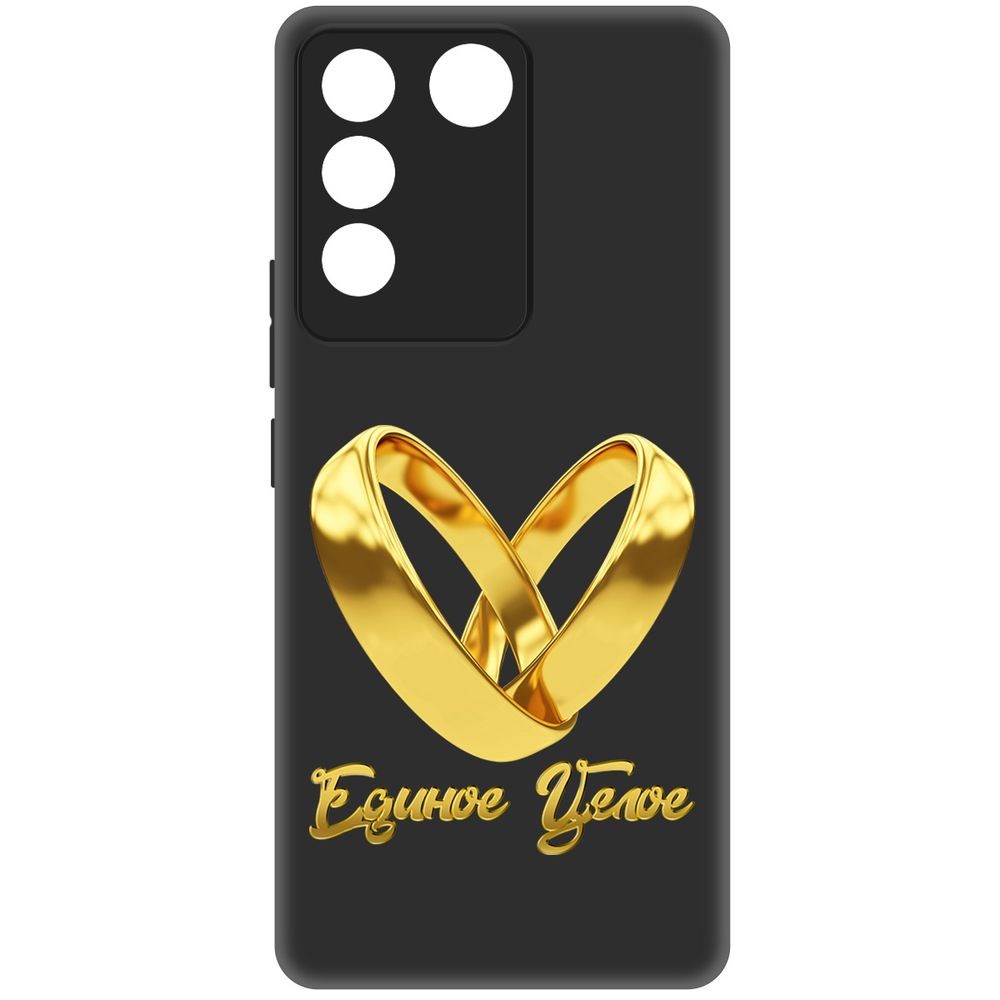 

Чехол-накладка Krutoff Soft Case Единое целое для Vivo T2 черный