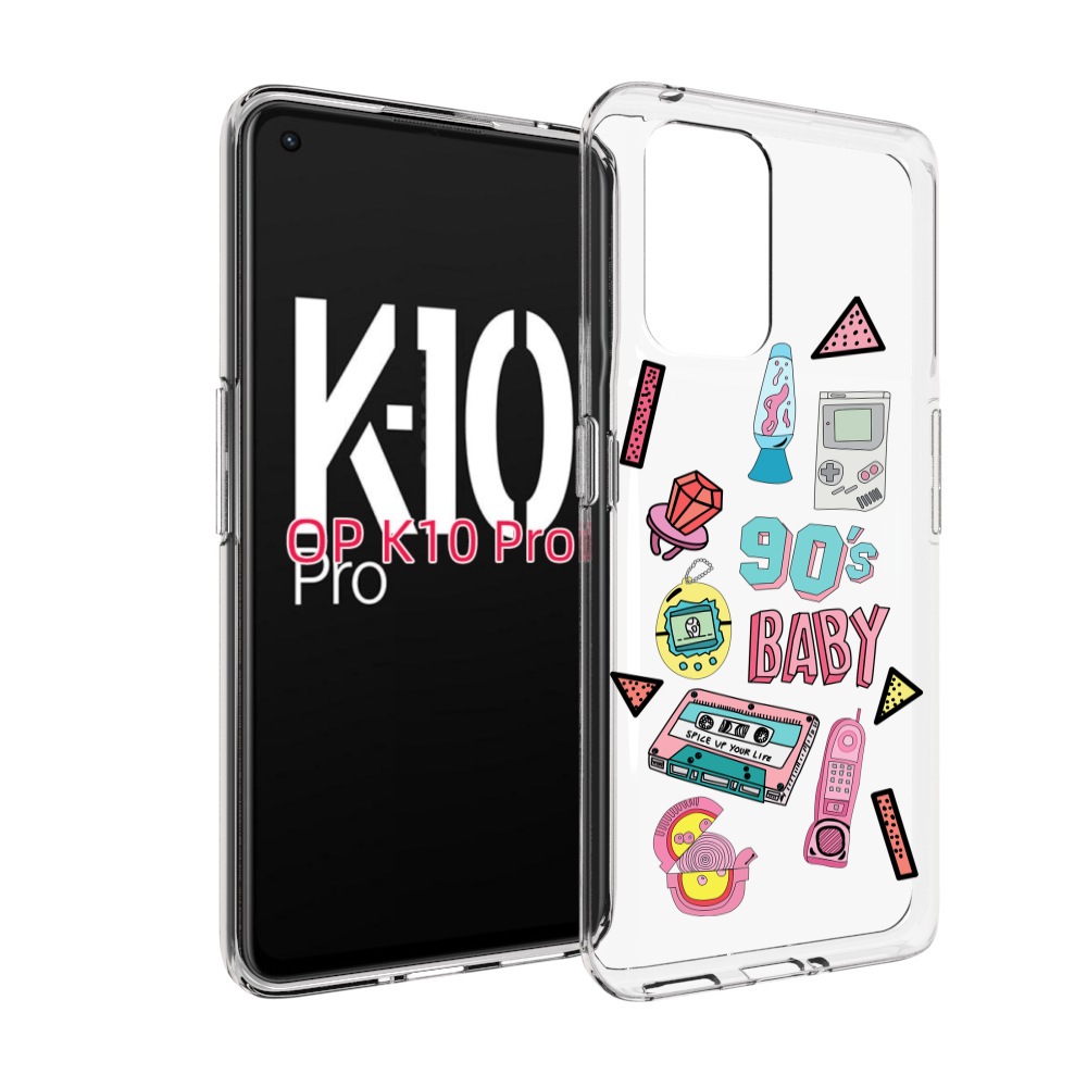 

Чехол MyPads гаджеты-90х для OPPO K10 Pro, Прозрачный, Tocco