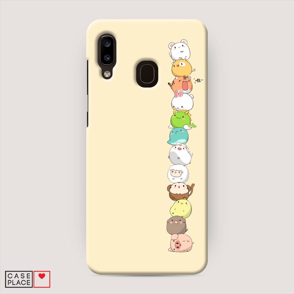 

Пластиковый чехол "Питомцы Чиби" на Samsung Galaxy A20, 27620-1