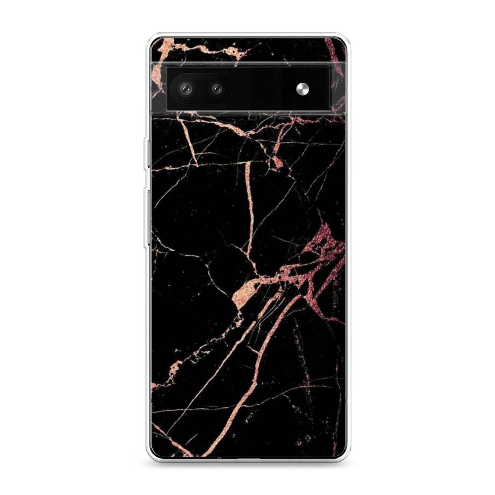 фото Силиконовый чехол "мрамор розовое золото" на google pixel 6a awog