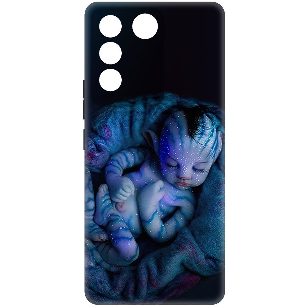 

Чехол-накладка Krutoff Soft Case Аватар - Малышка для Vivo T2 черный