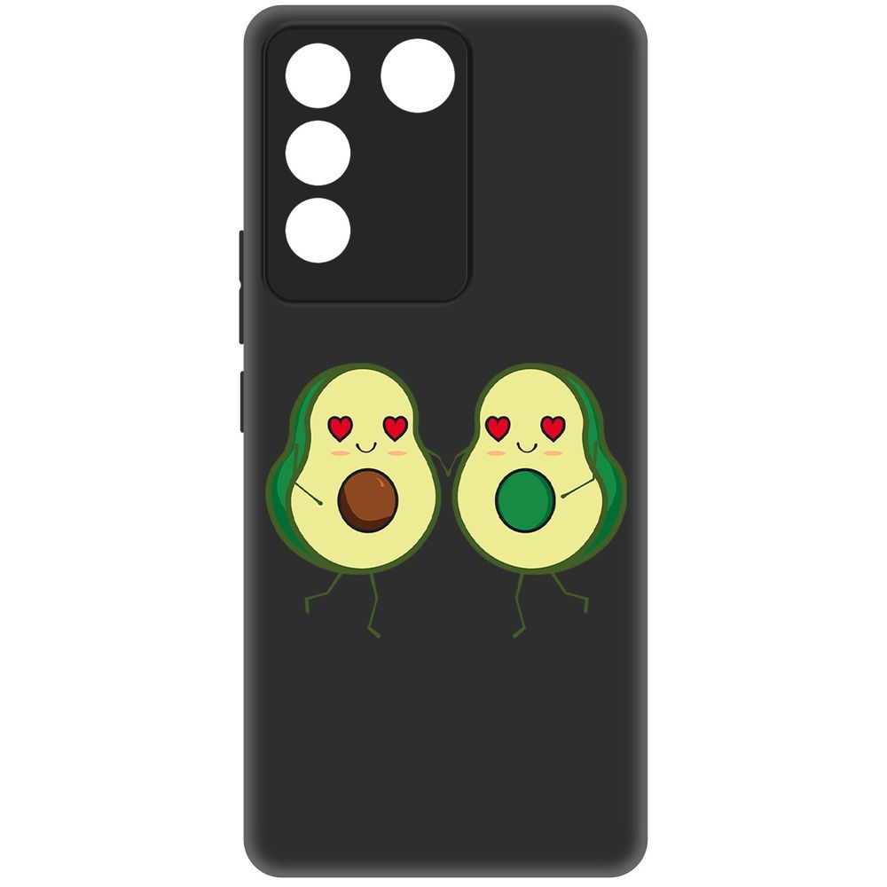 

Чехол-накладка Krutoff Soft Case Авокадо Пара для Vivo V27e черный