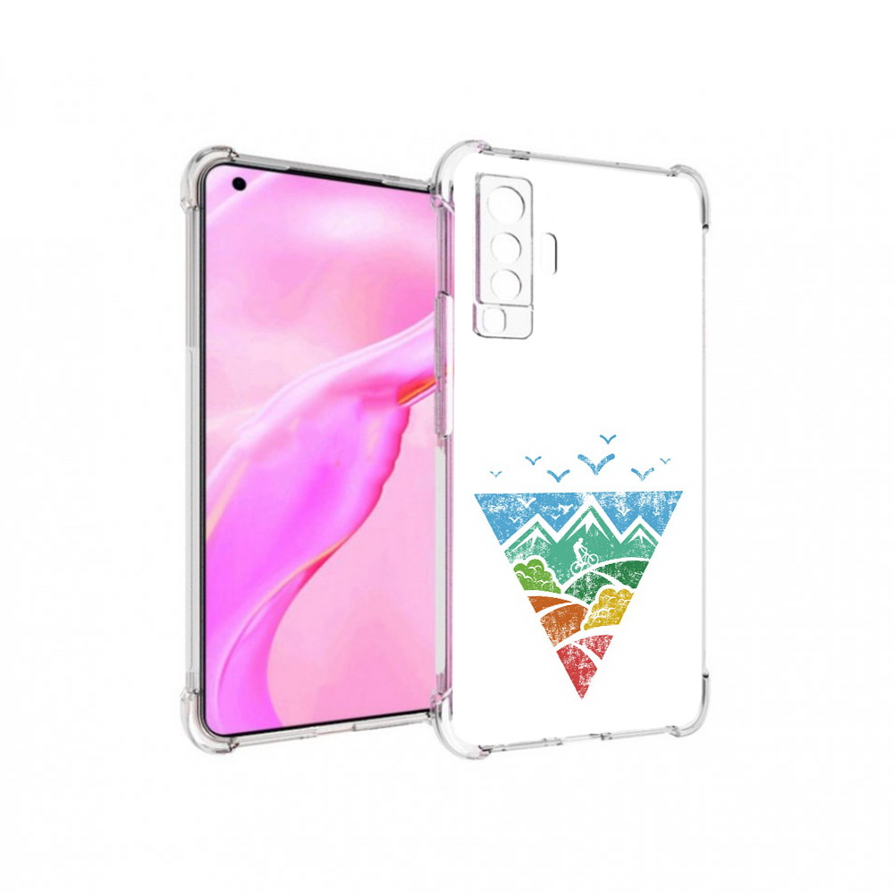 

Чехол MyPads Tocco для Vivo X50 Лес земля море чайки (PT226969.391.105), Прозрачный, Tocco