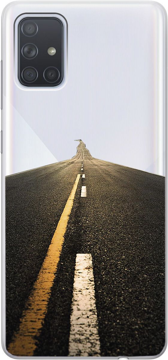 

Силиконовый чехол на Samsung Galaxy A71 с 3D принтом "Road" прозрачный, Прозрачный;коричневый, 5401