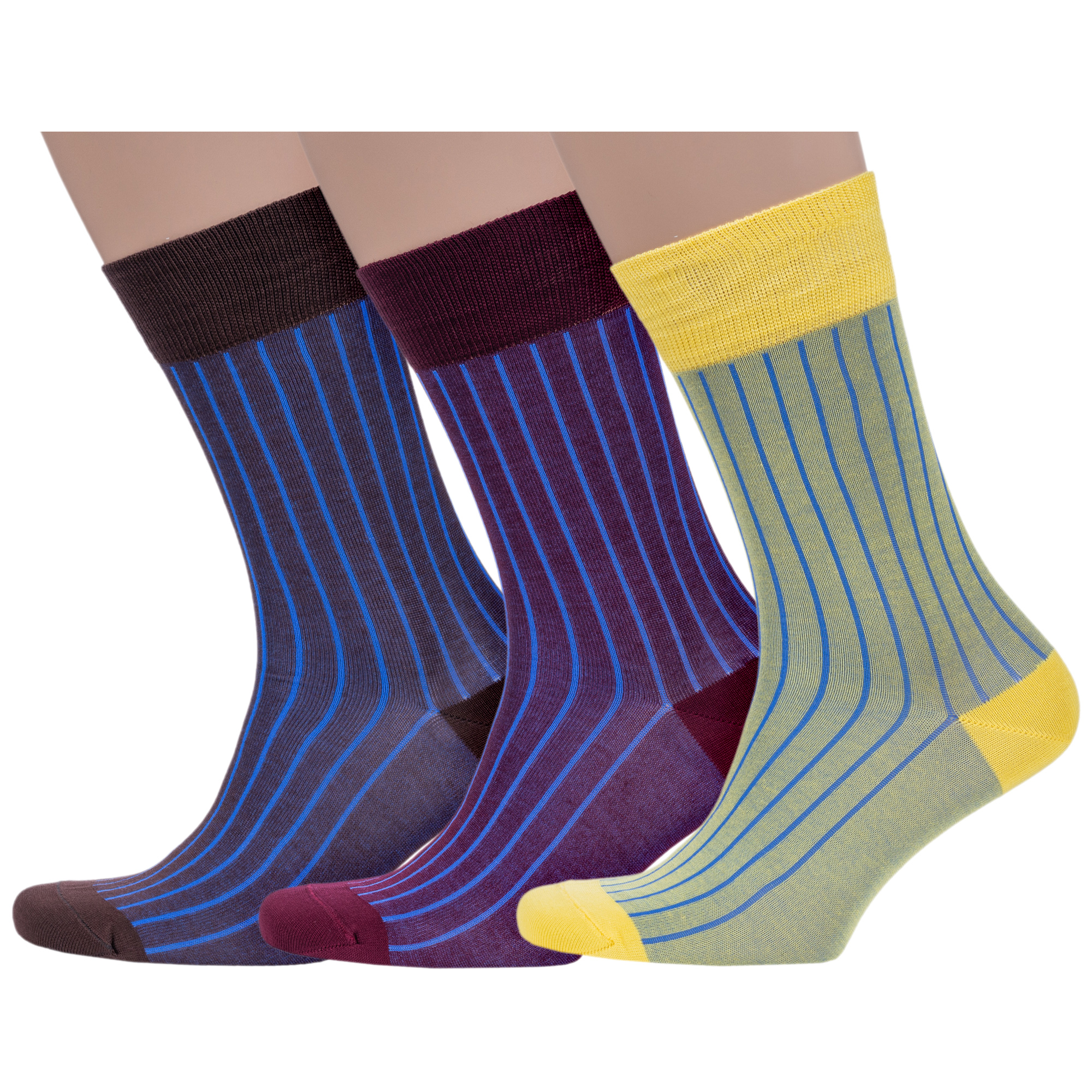 

Комплект носков мужских Sergio di Calze 3-18SC2 коричневый/бордовый/желтый 29, 3-18SC2