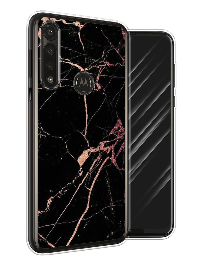 

Чехол Awog на Motorola Moto G Power 2020 "Мрамор розовое золото", Разноцветный, 242650-3
