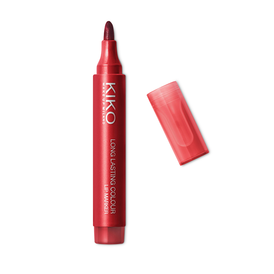 Маркер для губ Kiko Milano Long lasting colour lip marker стойкий 105 True Red 2,5 г карандаш для губ 7 days b colour стойкий тон 201 1 3 г