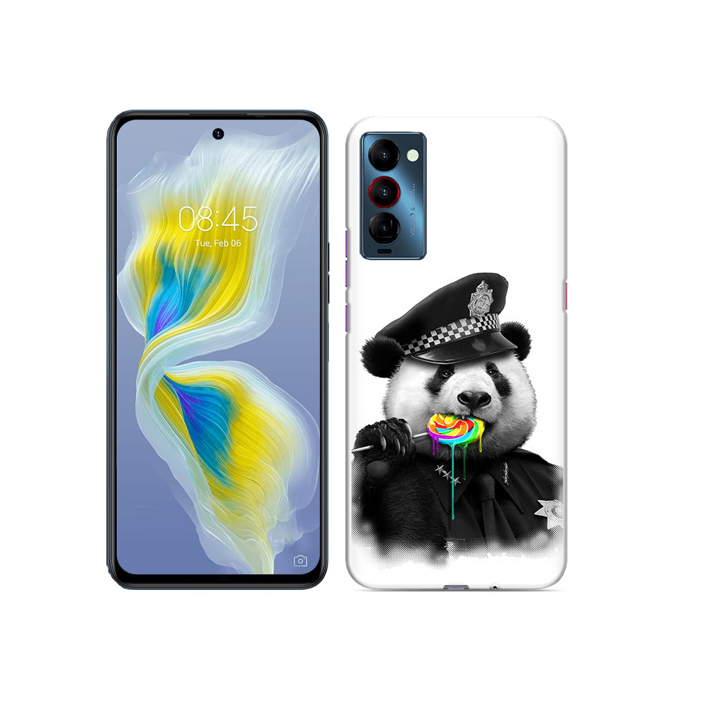 

Чехол MyPads Tocco для Tecno Camon 18 Панда полиция, Прозрачный, Tocco