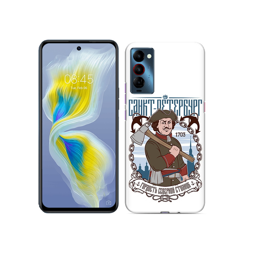 

Чехол MyPads Tocco для Tecno Camon 18 Петр первый, Прозрачный, Tocco