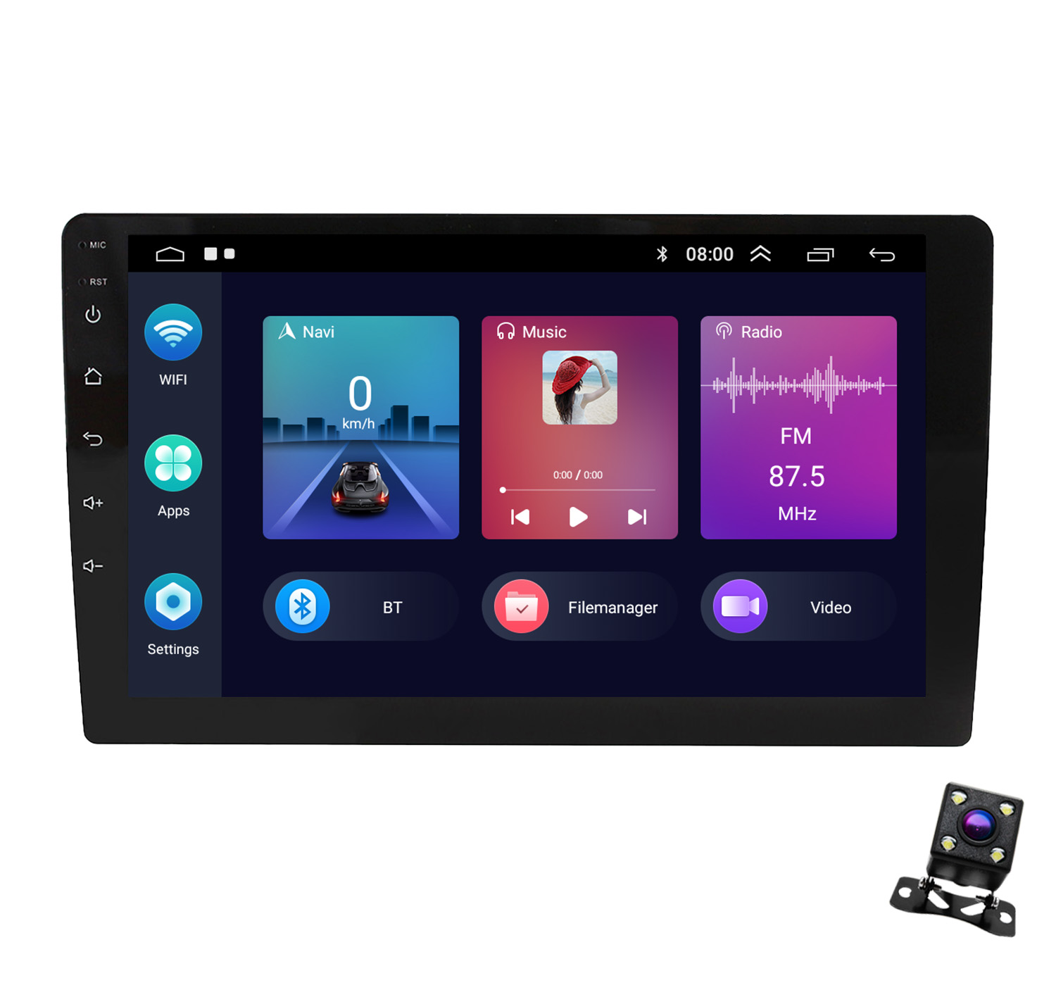 Автомагнитола (4 ядра, 2/32GB, Android 10, 9 дюймов, Wi-Fi, GPS, Bluetooth) - Dolmax 9A-2D