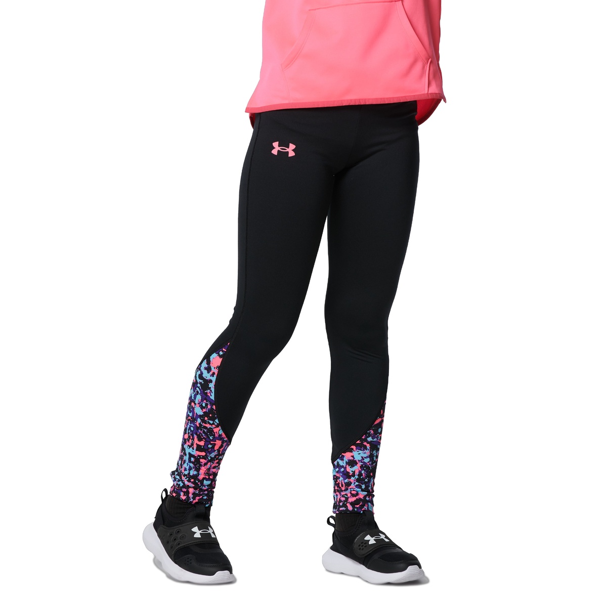 фото Леггинсы under armour cozy novelty legging 1366078-001 цв.черный р. ysm