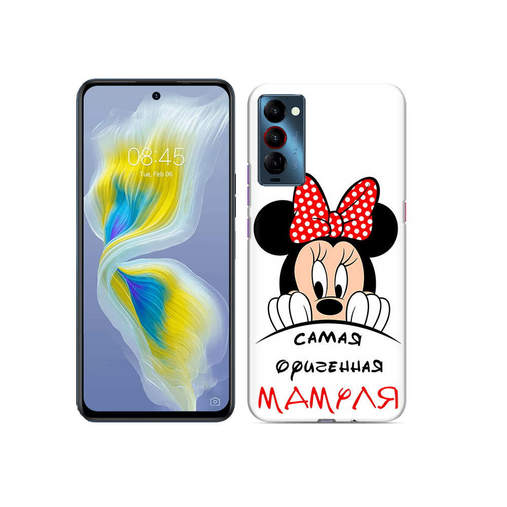 

Чехол MyPads Tocco для Tecno Camon 18 Самая лучшая мамуля Мини Маус, Прозрачный, Tocco