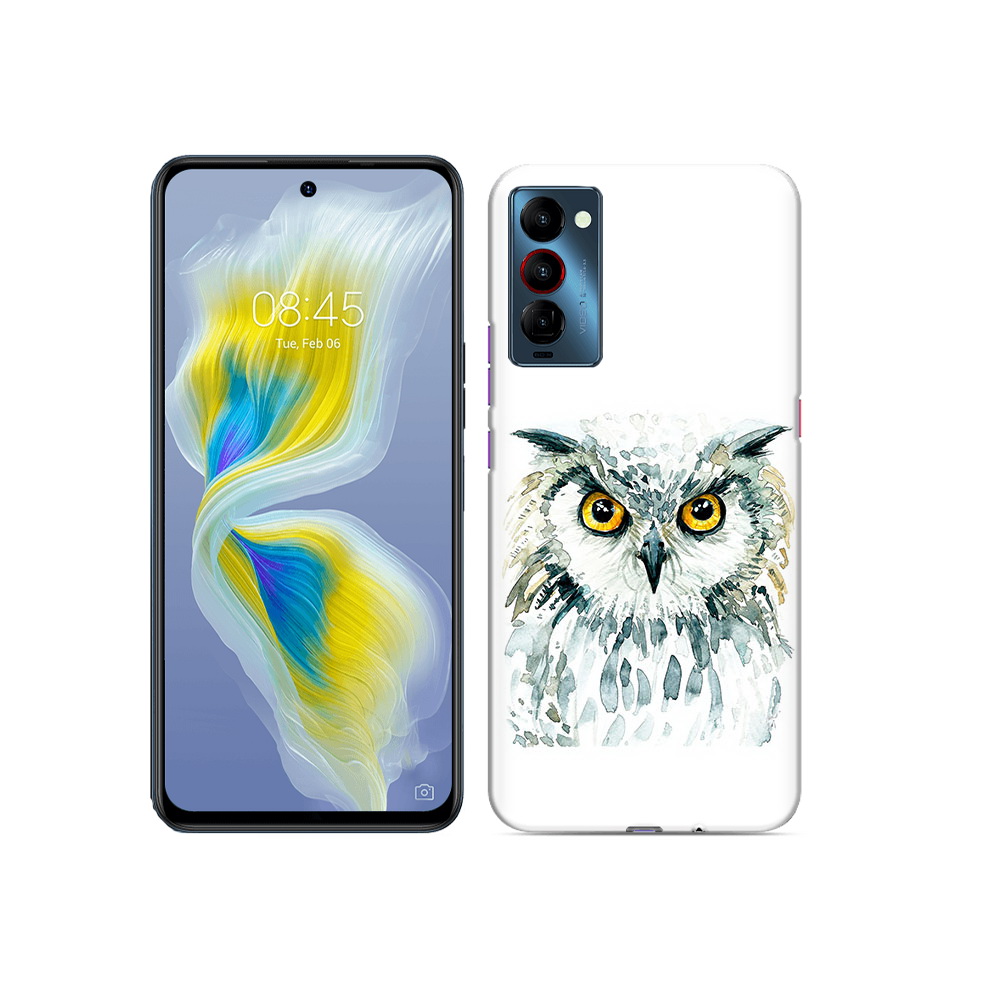 

Чехол MyPads Tocco для Tecno Camon 18 Серьезная сова, Прозрачный, Tocco