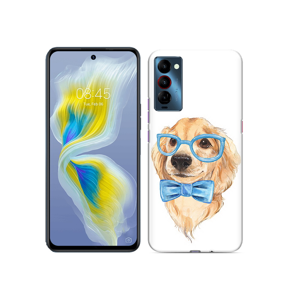 

Чехол MyPads Tocco для Tecno Camon 18 Собака интеллигент, Прозрачный, Tocco