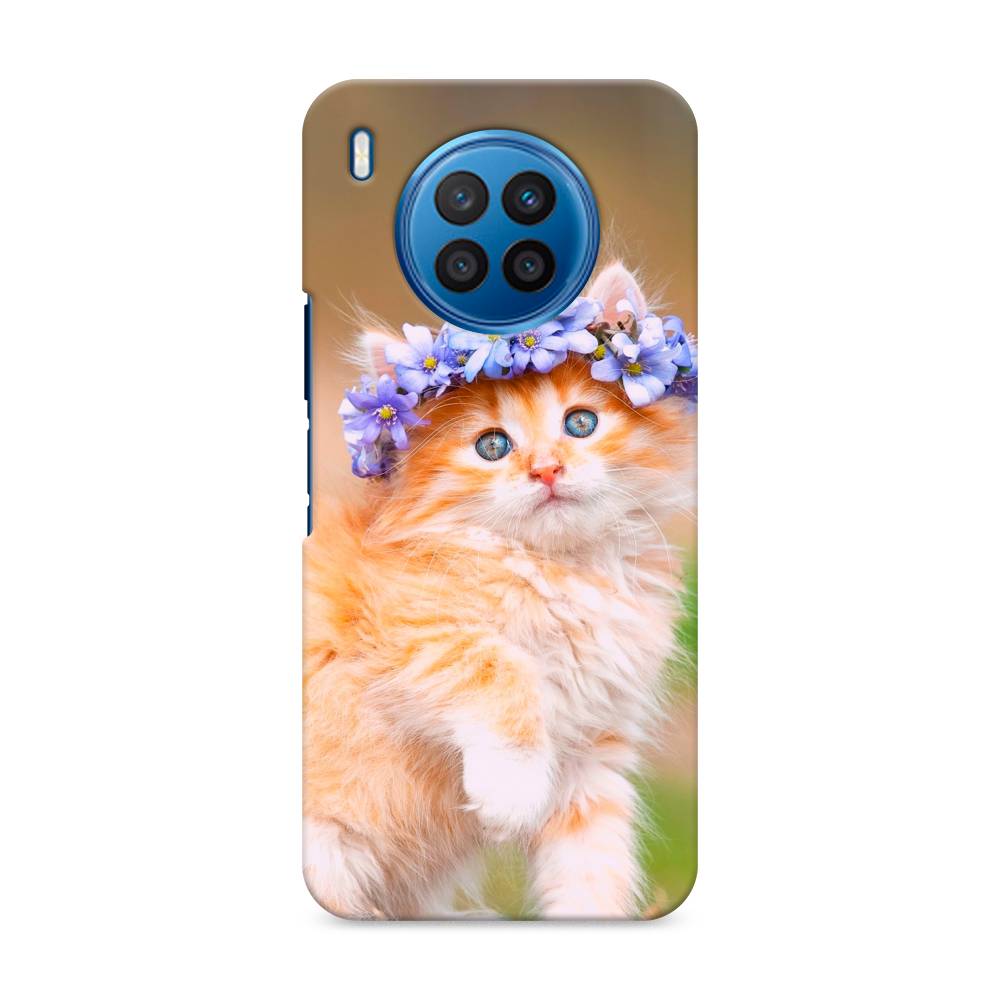 

Чехол Awog "Рыжий кот в венке" для Huawei Nova 8i, 6106320-1