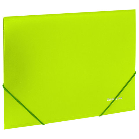 

Папка на резинках BRAUBERG Neon неоновая зеленая до 300 листов 05 мм 227460 (2шт), Зеленый