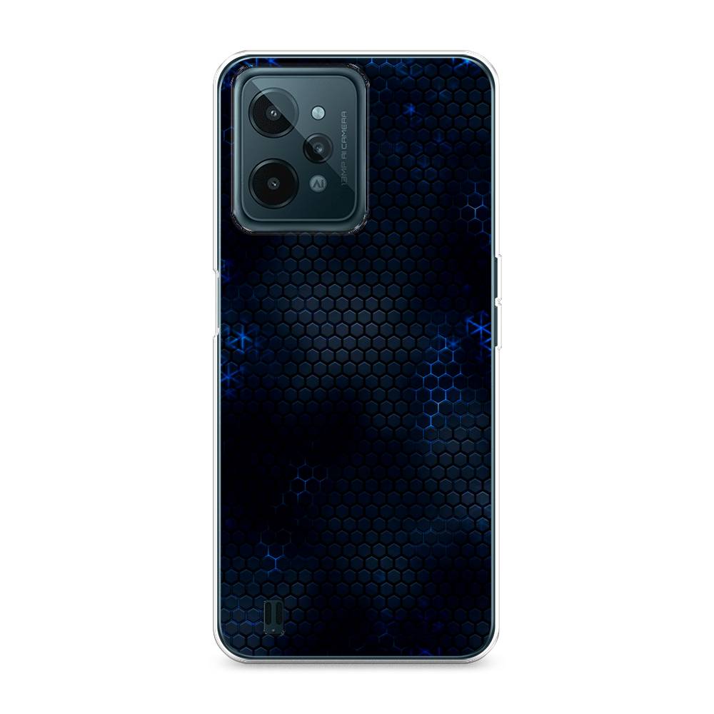 

Силиконовый чехол "Фон соты синие" на Realme C31, 259350-3