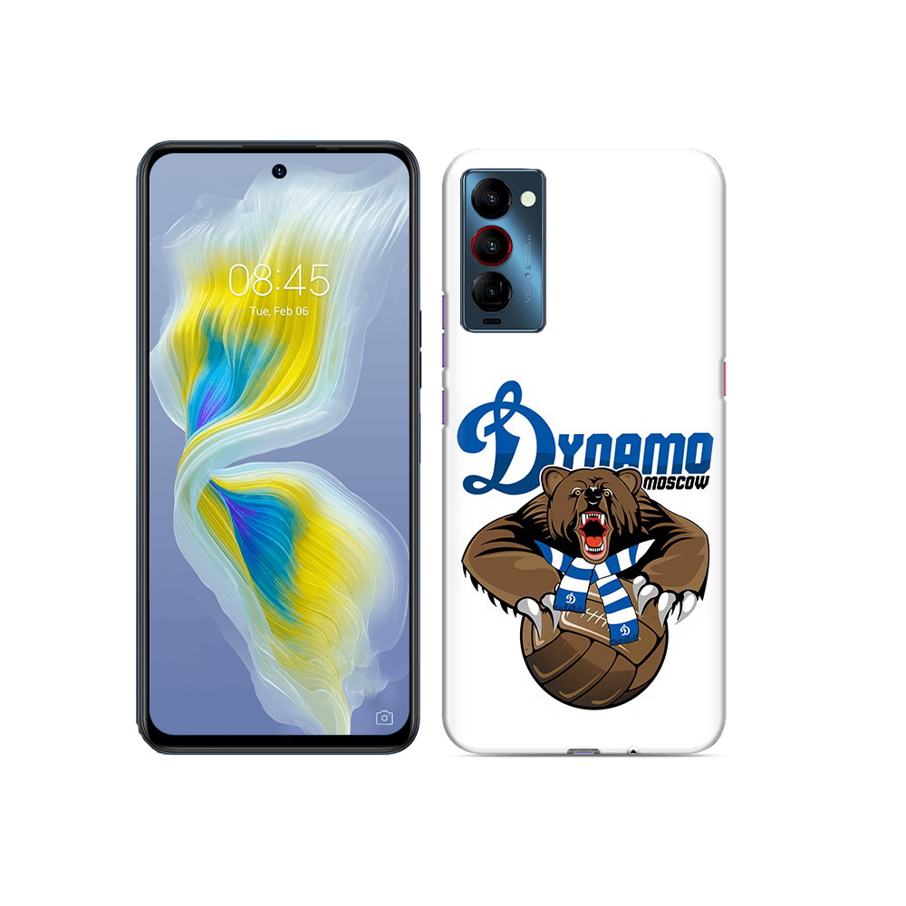 

Чехол MyPads Tocco для Tecno Camon 18 ФК Динамо медведь, Прозрачный, Tocco