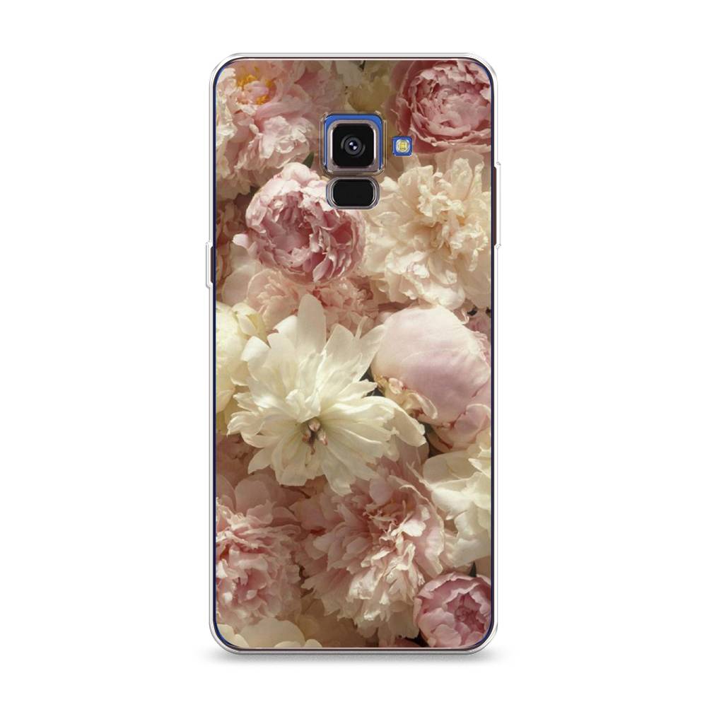

Чехол Awog на Samsung Galaxy A8 2018 "Пионы светлые", Разноцветный, 25450-8