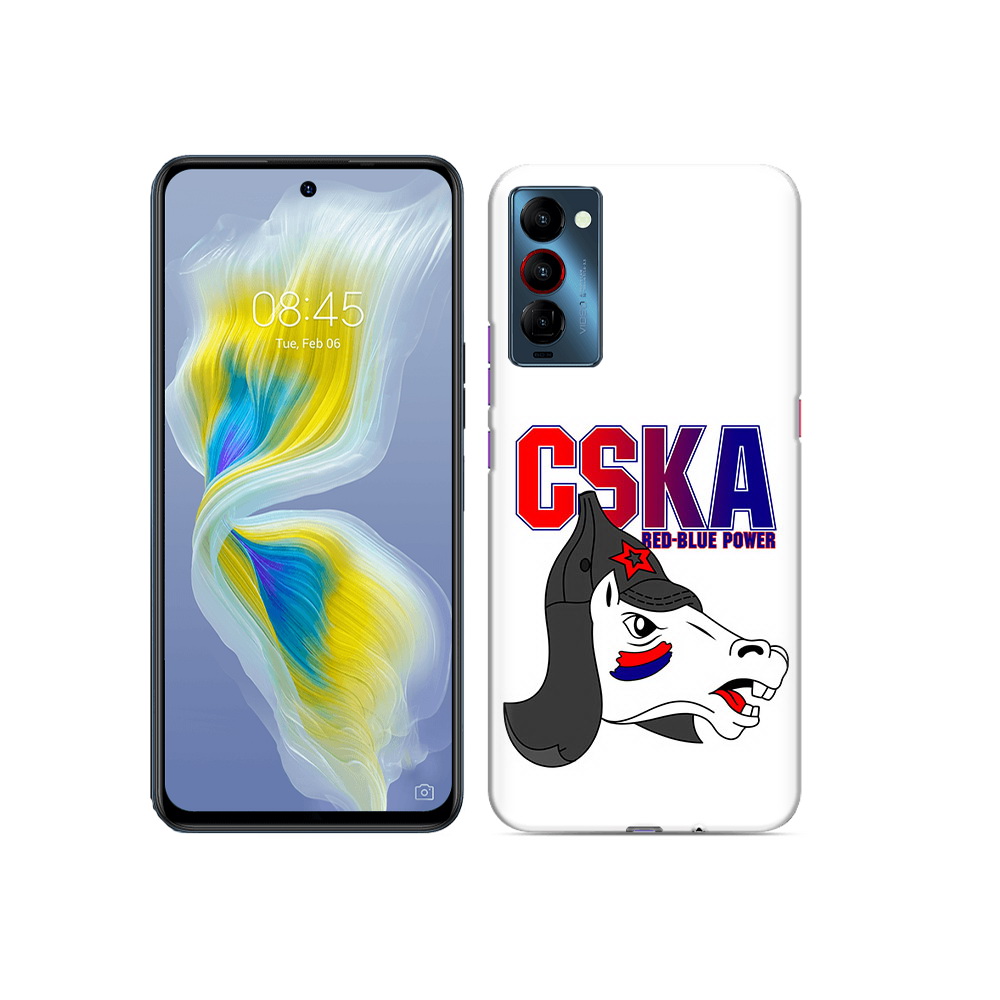 

Чехол MyPads Tocco для Tecno Camon 18 ФК ЦСК лошадка россия, Прозрачный, Tocco