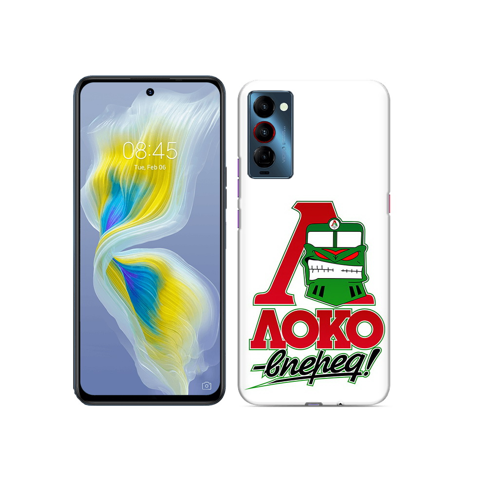 

Чехол MyPads Tocco для Tecno Camon 18 ФК локо вперед, Прозрачный, Tocco
