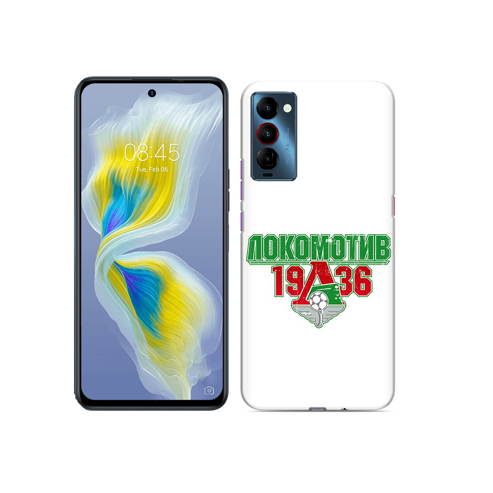 

Чехол MyPads Tocco для Tecno Camon 18 ФК локомотив 1936, Прозрачный, Tocco