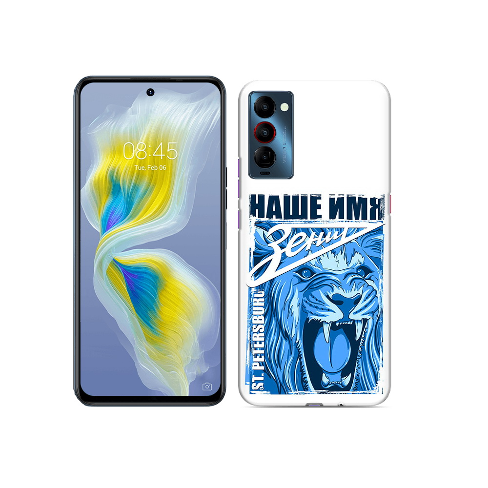 

Чехол MyPads Tocco для Tecno Camon 18 ФК наше имя зенит, Прозрачный, Tocco