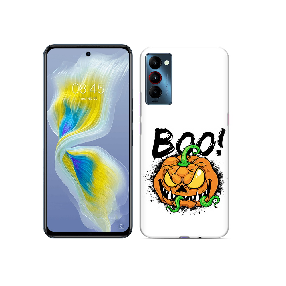 

Чехол MyPads Tocco для Tecno Camon 18 Хэллоуин бу, Прозрачный, Tocco