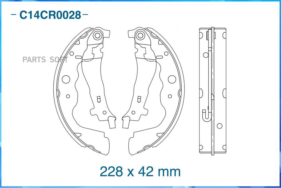 

Тормозные колодки CWORKS задние барабанные c14cr0028