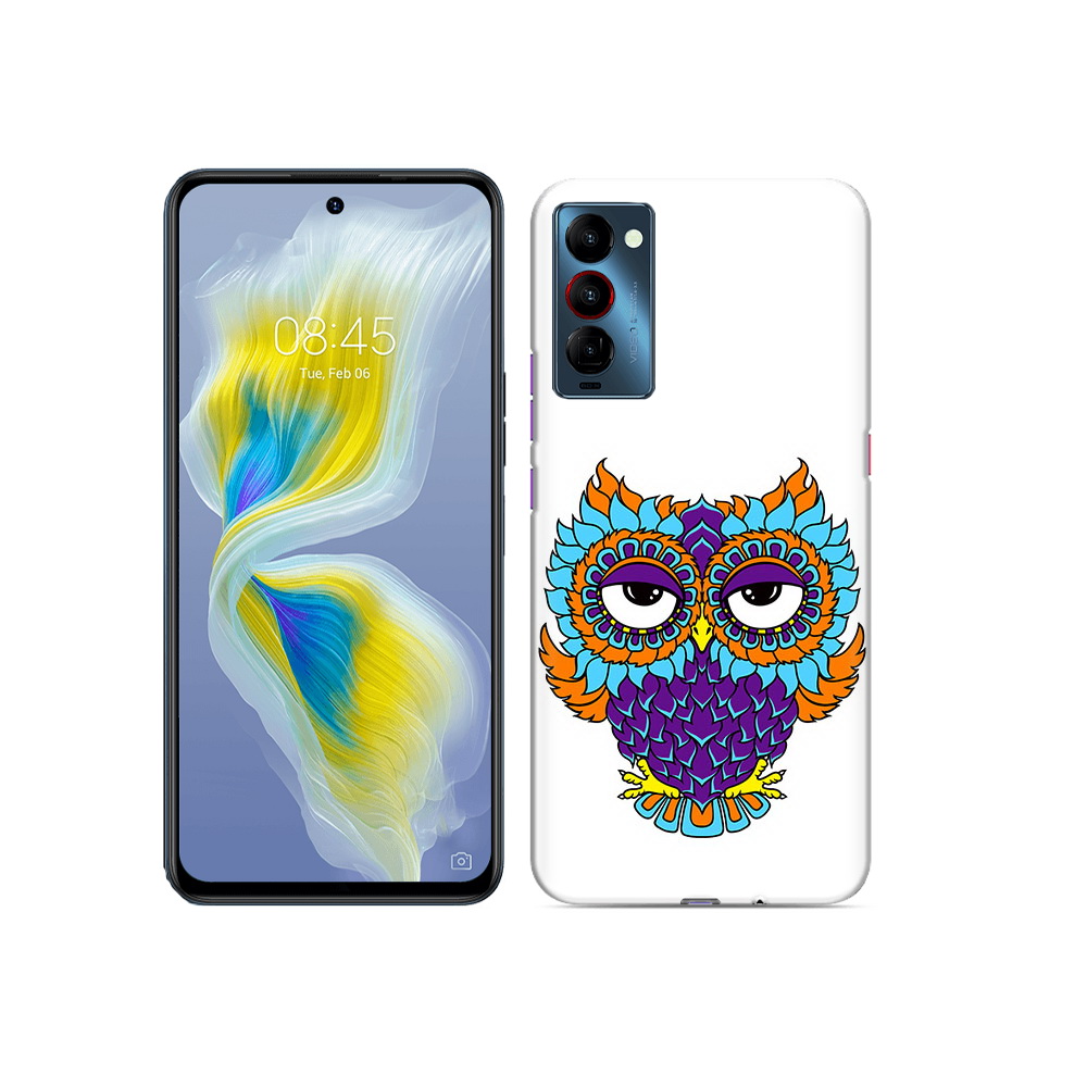 

Чехол MyPads Tocco для Tecno Camon 18 Цветная сова, Прозрачный, Tocco