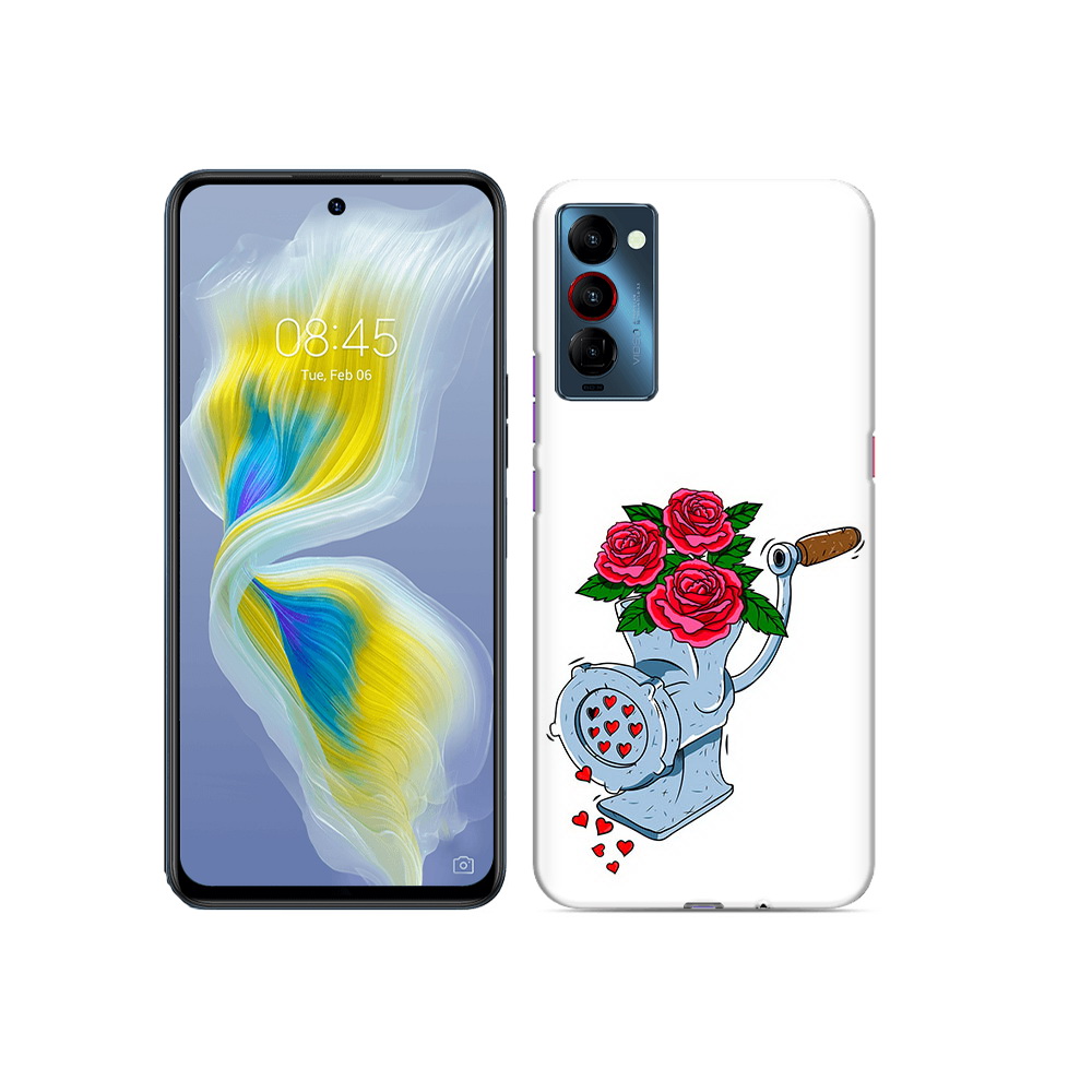 

Чехол MyPads Tocco для Tecno Camon 18 Цветочные сердца, Прозрачный, Tocco