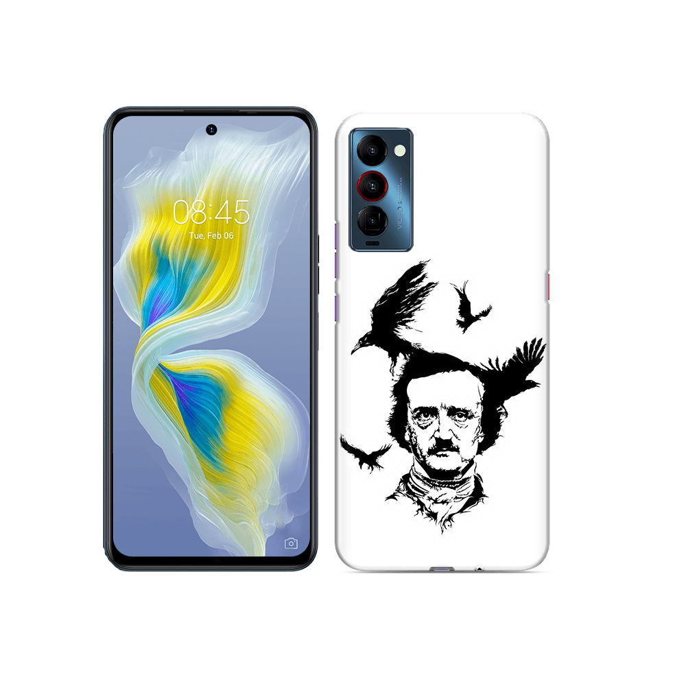 

Чехол MyPads Tocco для Tecno Camon 18 Эдгар Аллан черно белый, Прозрачный, Tocco