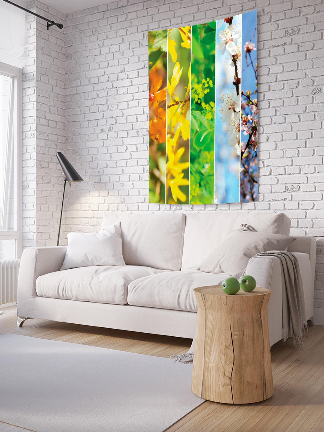 фото Вертикальное фотопанно на стену joyarty "весенняя мозаика", 100x150 см