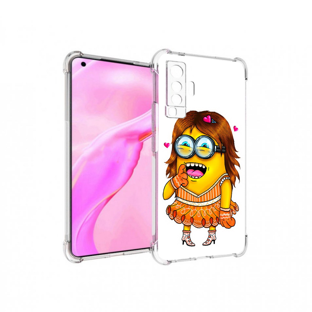 

Чехол MyPads Tocco для Vivo X50 Миньон девочка (PT226969.391.116), Прозрачный, Tocco