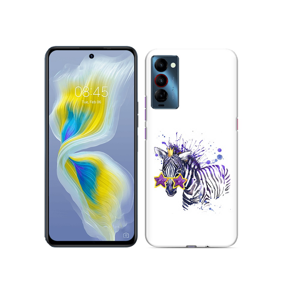 

Чехол MyPads Tocco для Tecno Camon 18 акварельная зебра, Прозрачный, Tocco
