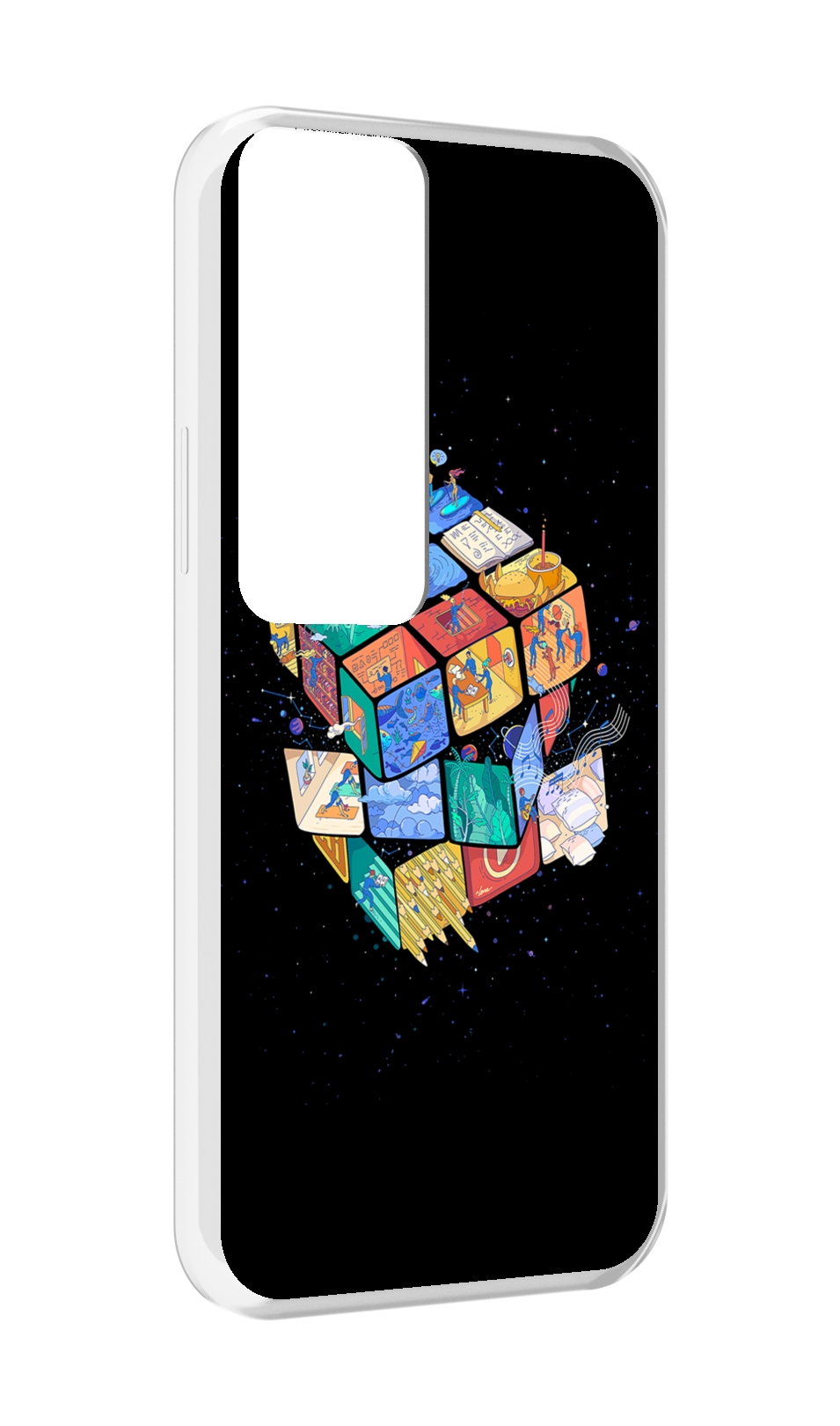 

Чехол MyPads Кубик-Рубика для Tecno Pova Neo 2, Прозрачный, Tocco