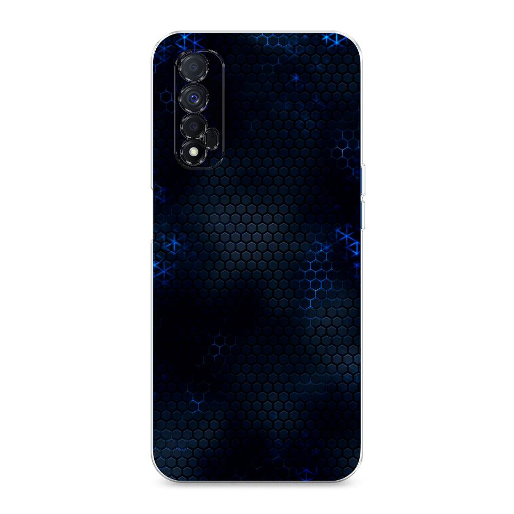 

Силиконовый чехол "Фон соты синие" на Realme Narzo 30 4G, 257650-3