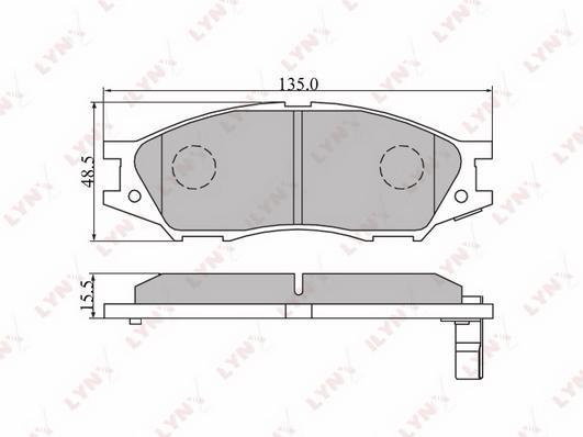 

Тормозные колодки LYNXauto передние для Nissan Almera Classic, Micra K11 1.5d -2003 BD3409