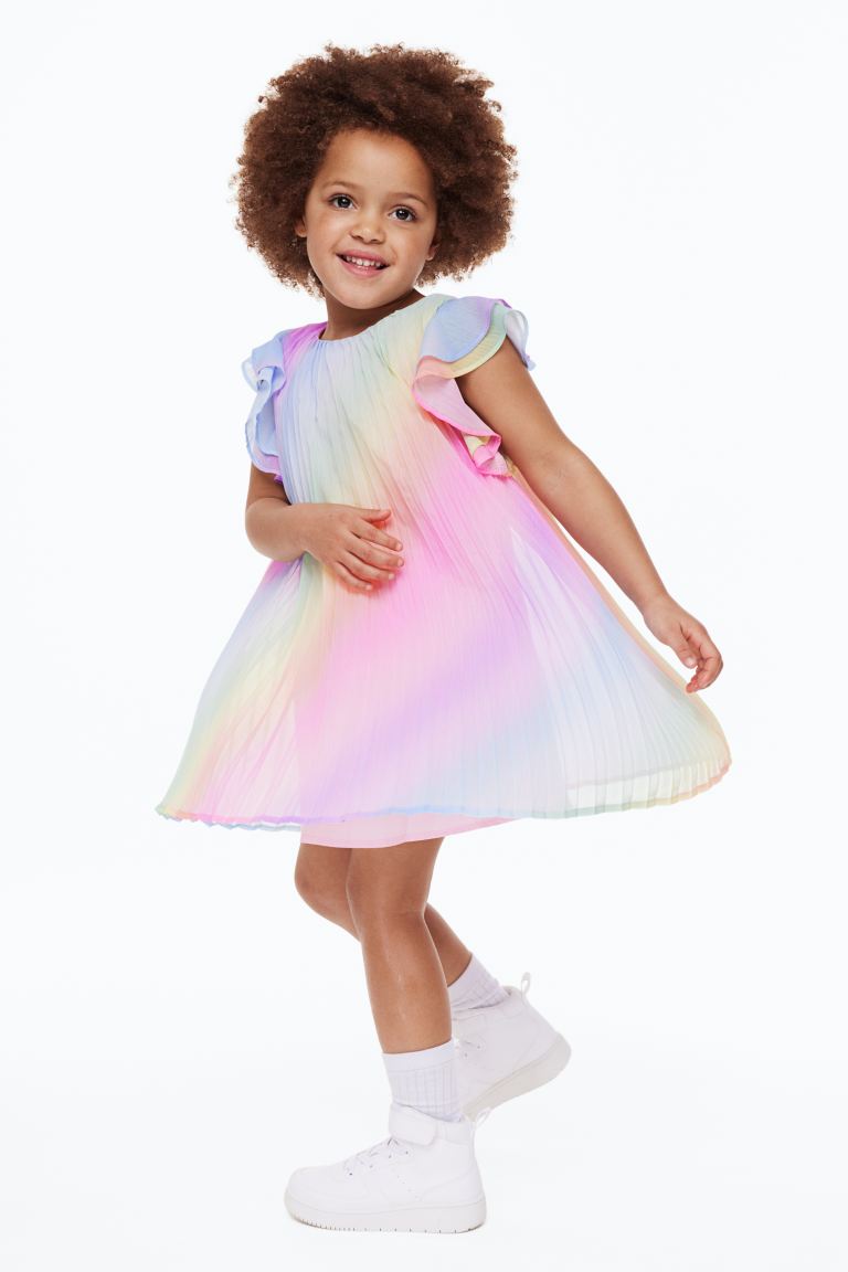 Платье детское H&M 1031248, цвет розовый/разноцветный, размер 104 (доставка из-за рубежа)