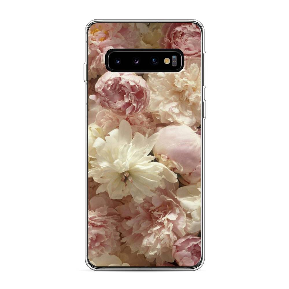 

Чехол Awog на Samsung Galaxy S10 "Пионы светлые", Разноцветный, 27050-8