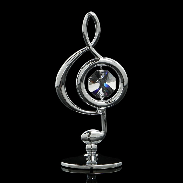 Сувенир «Скрипичный ключ», 3x3,6x7,8 см, с кристаллами Сваровски VS