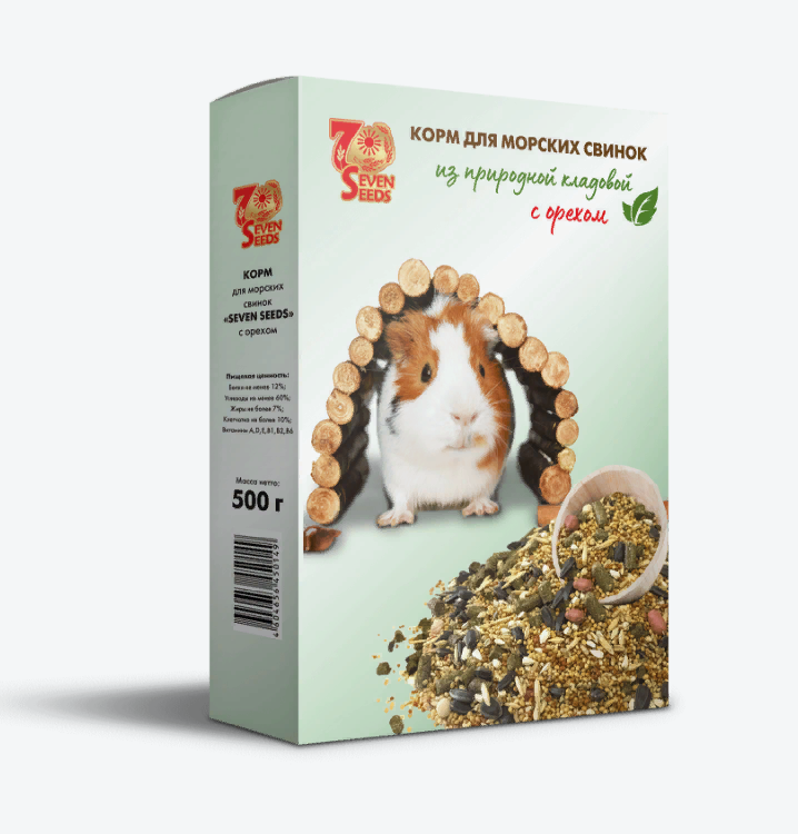 Сухой корм для морских свинок Seven Seeds с орехами 0,5 кг