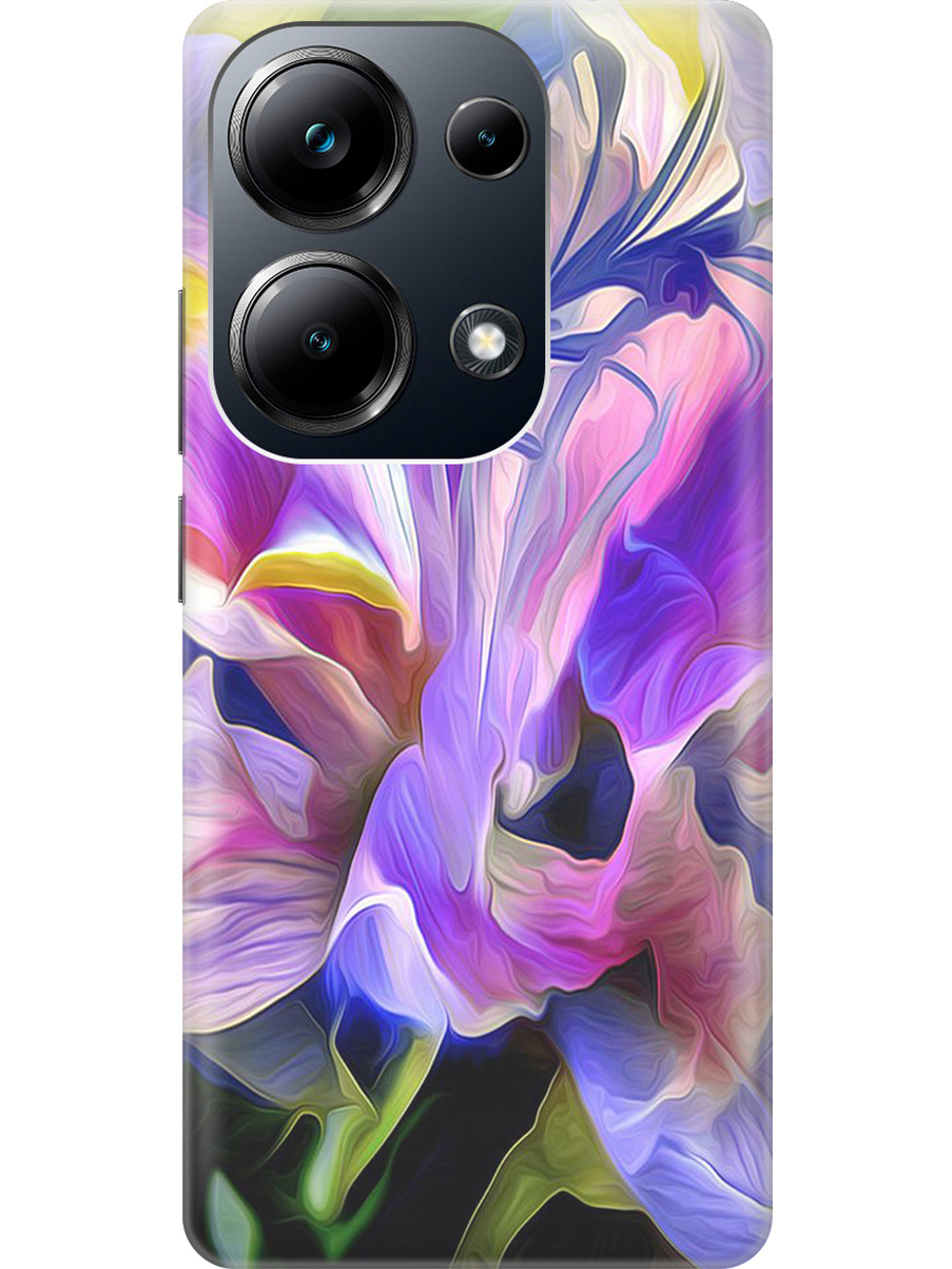 

Чехол на Xiaomi Redmi Note 13 Pro 4G / Poco M6 Pro 4G "Цветочная абстракция", Зеленый;синий;фиолетовый, 20012096