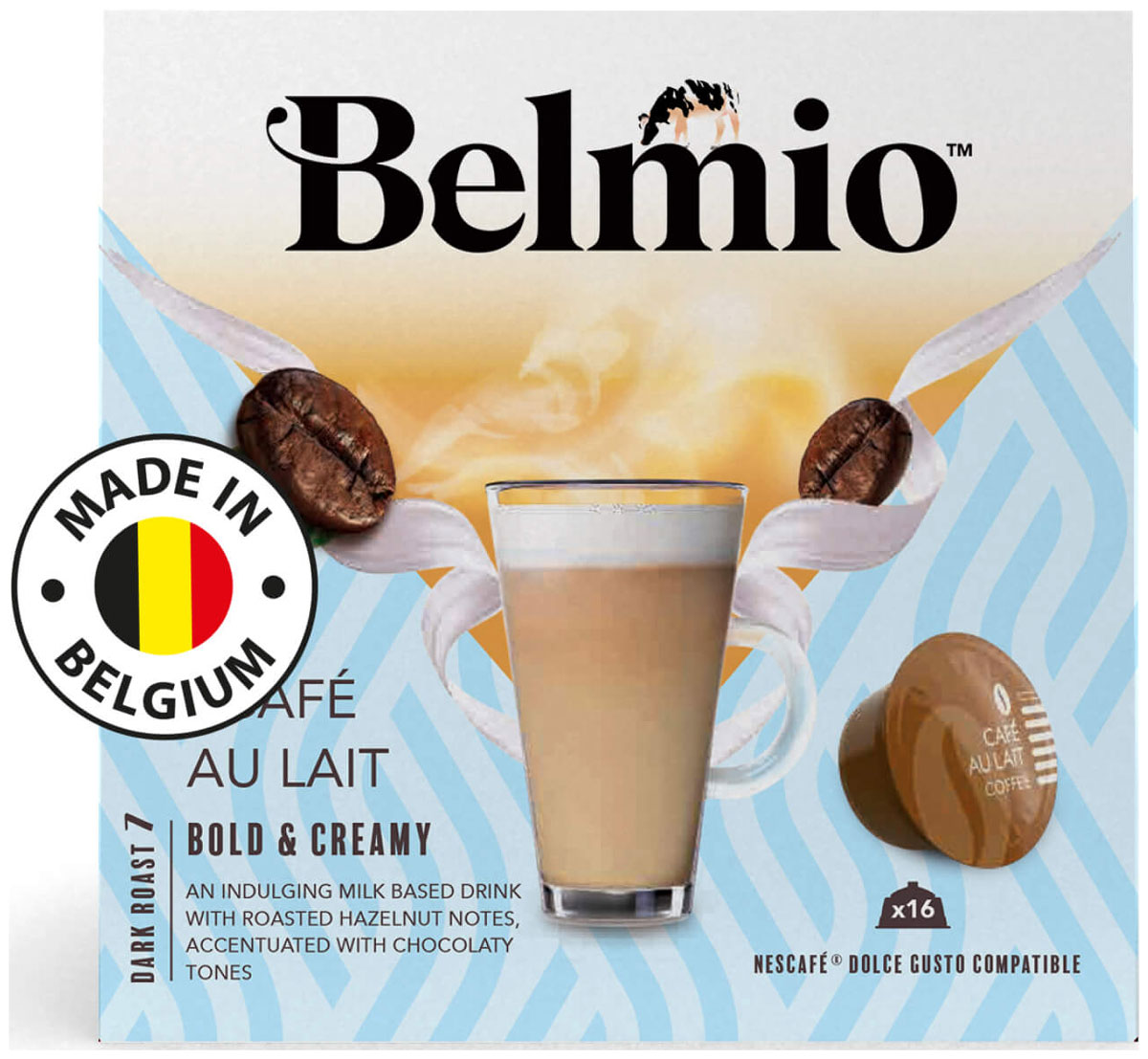 

Кофе в капсулах Belmio Cafe au Lait для системы Dolce Gusto, 16 капсул, Cafe au Lait для системы Dolce Gusto 16 капсул