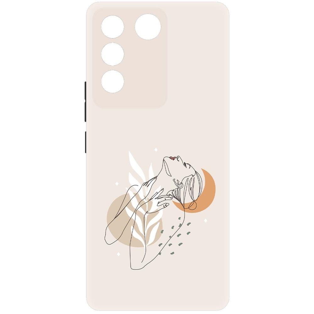 

Чехол-накладка Krutoff Soft Case Женственность для Vivo V27e черный
